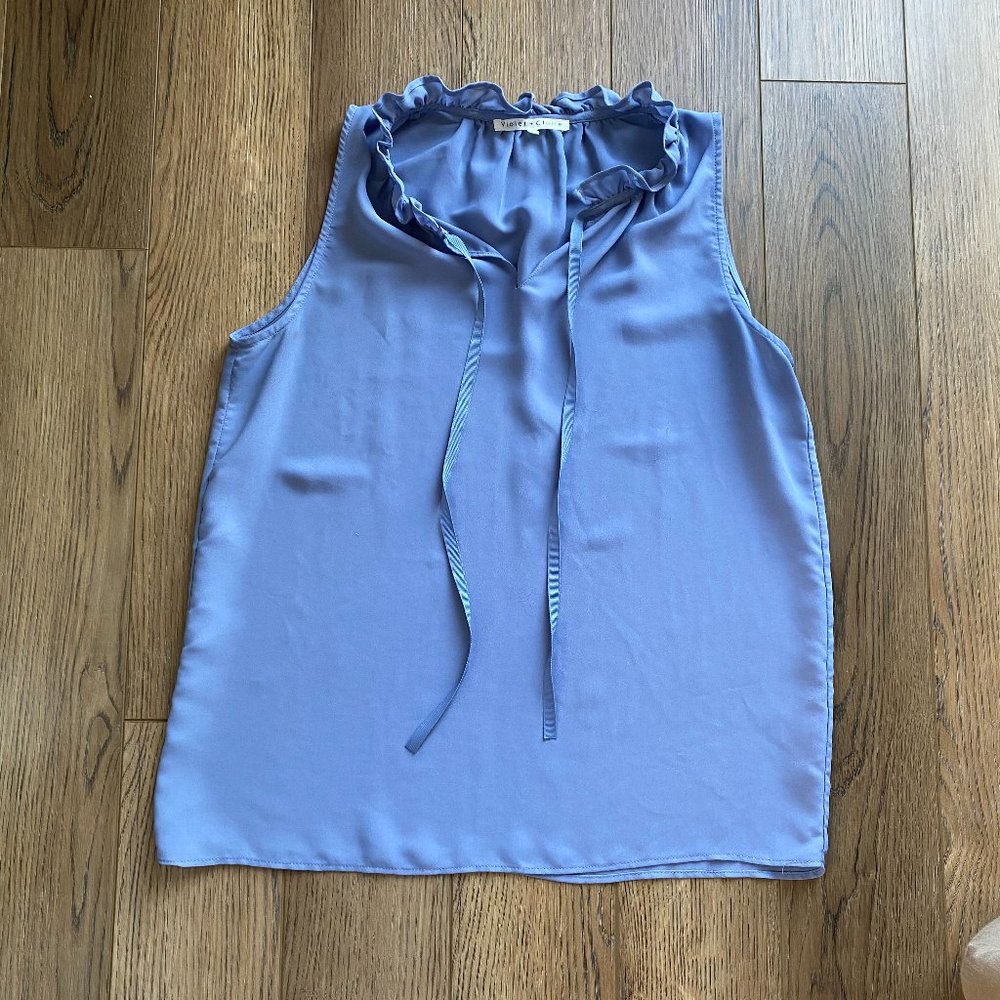 Violet+Claire | Frill Neck Sleeveless Top